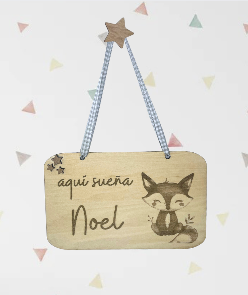 Plaquita "Aquí sueña..." zorrito