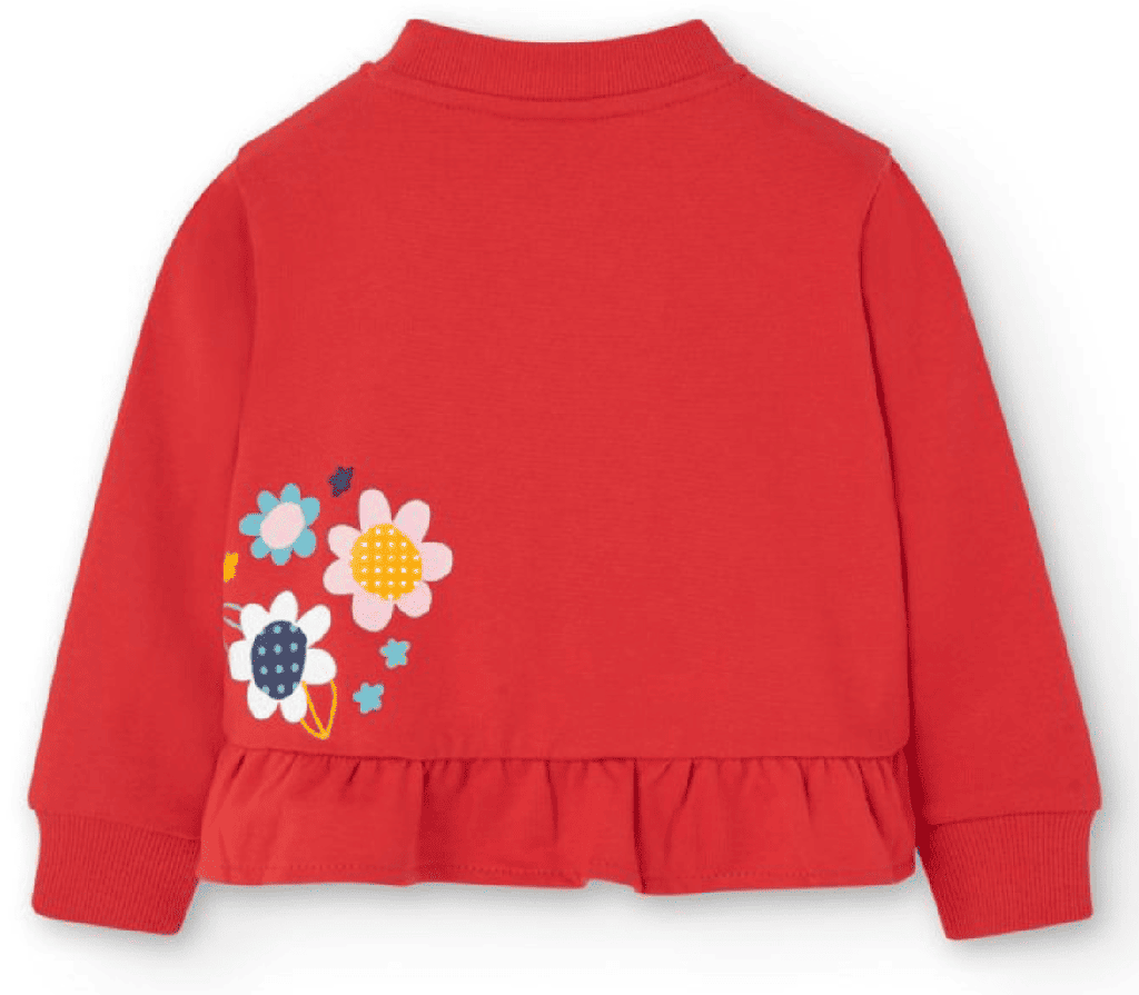 Chaqueta roja flores