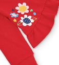 Chaqueta roja flores