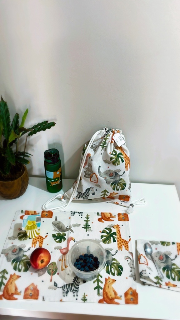 Pack mantel + servilleta animalitos