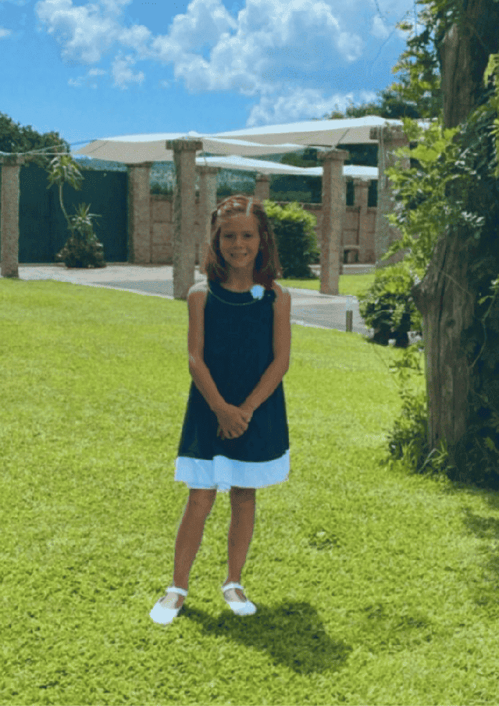 Vestido gasa marino